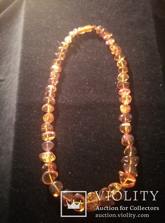 Amber beads "Sea buckthorn", photo number 4