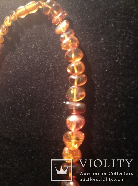 Amber beads "Sea buckthorn", photo number 6
