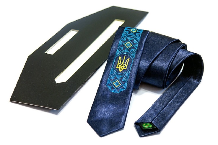 Вузький галстук з вишивкою Водограй, numer zdjęcia 4