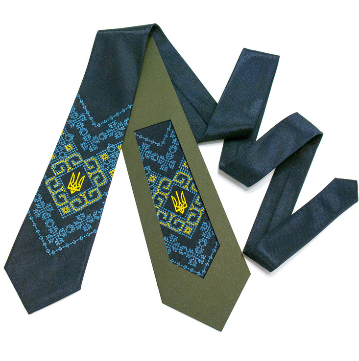 Вишита краватка з тризубом Мирослав, фото №2