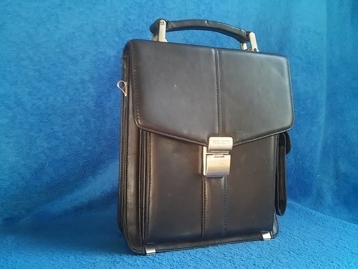  Мужская сумка - борсетка: PRENSITI натуральная кожа - сверху и внутри  б/у, numer zdjęcia 3