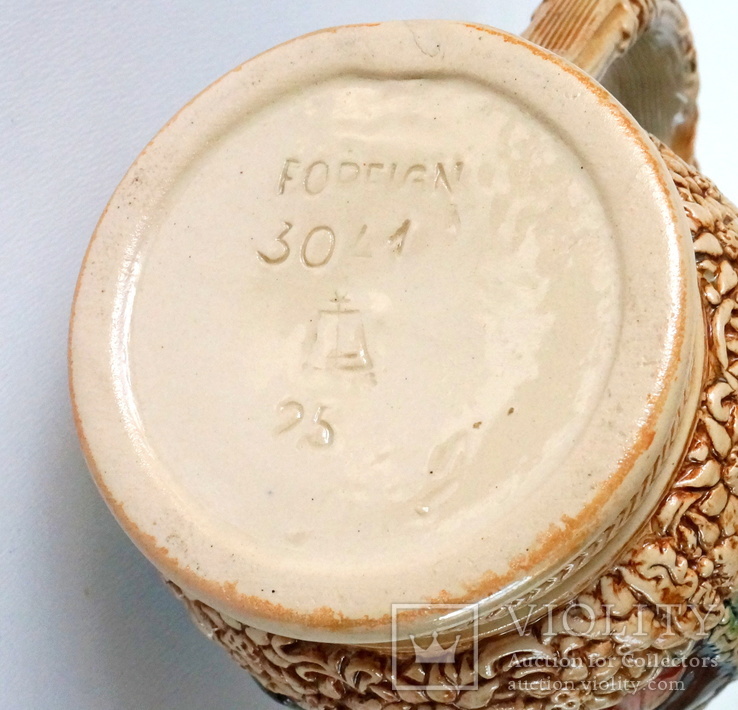 Керамическая пивная кружка с оловянной крышкой, Германия, номерная, фото №10