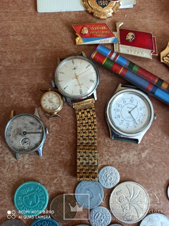 Чердачный набор - монеты, значки, часы и пр., фото №5