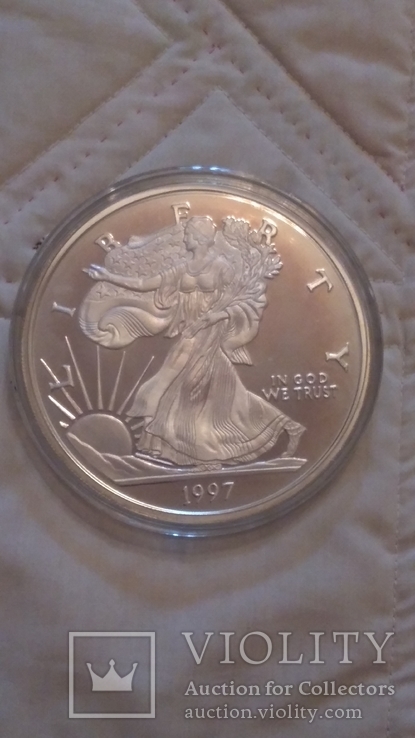Монета 1997 Half Pound silver eagle dollar, фото №2