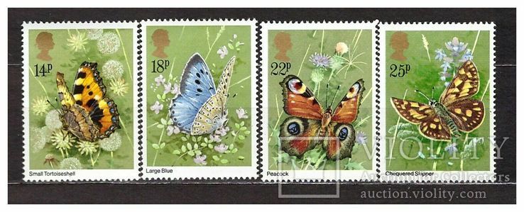 Великобритания 1981 бабочки