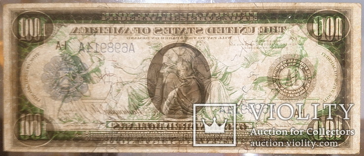 100$ 1914 г.  в слабе PMG, фото №4