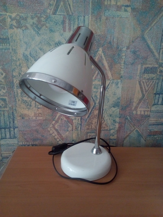 Настольная лампа офисная Accento lighting 1x60 Вт E27 белый ALH-T-W-HD2812, фото №3