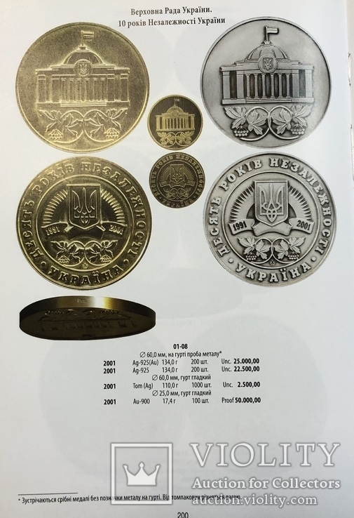 Срібна медаль 2001 року з позолотою 10 років Незалежності України, фото №9
