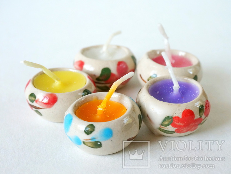 Набор ароматизированных свечек в керамических чашах