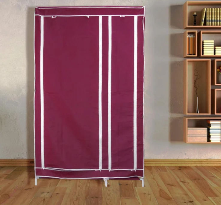 Тканевый шкаф складной STORAGE WARDROBE  (106х45х170 см), органайзер для одежды, фото №4