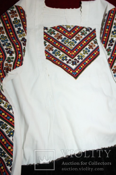 № 317 Старовинна сорочка і оксамитовий фартушок вишиванка, фото №8