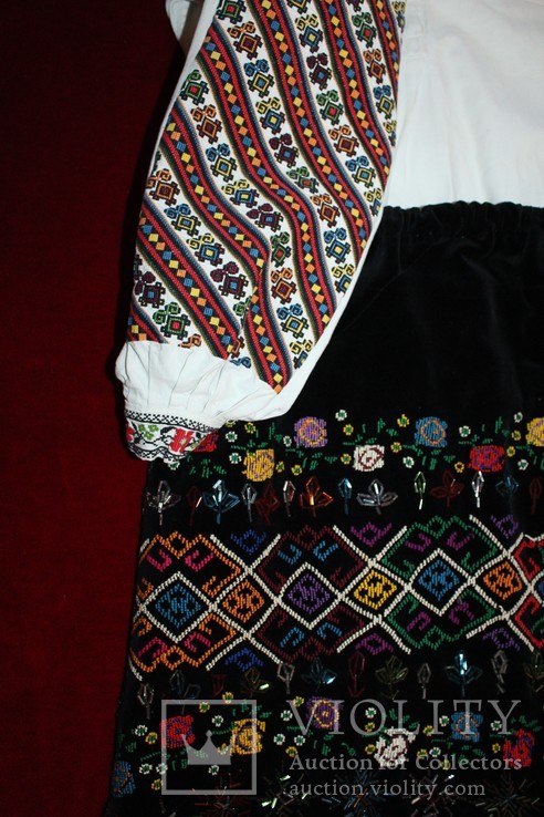 № 317 Старовинна сорочка і оксамитовий фартушок вишиванка, фото №9