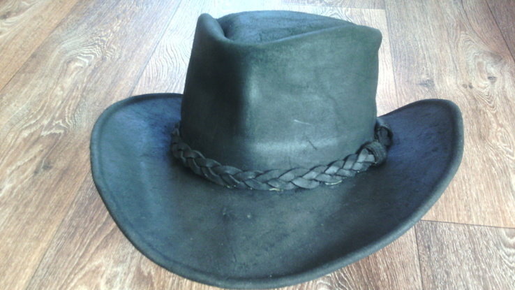 Фирменная кожаная шляпа разм.59, фото №8