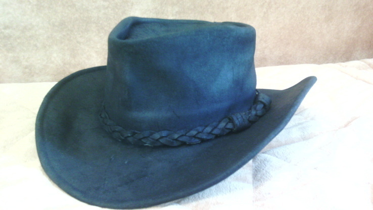 Фирменная кожаная шляпа разм.59, фото №12
