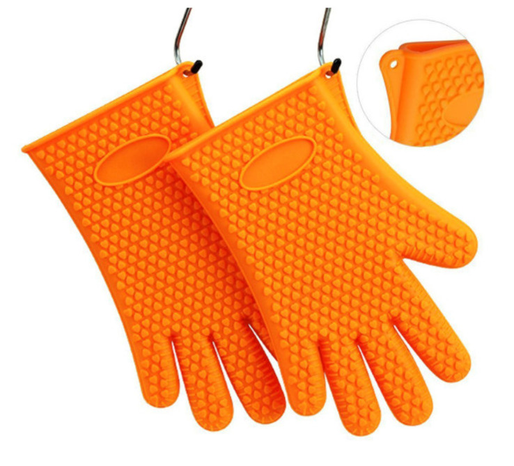 Жаропрочные силиконовые перчатки для барбекю 2 шт.
