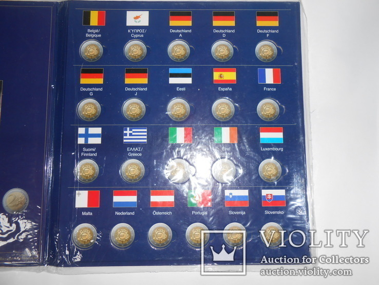 Альбом для монет фирмы Leuchtturm 10 лет Евро 2002-2012