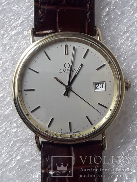 Золотые мужские часы Omega Gold 750, фото №2