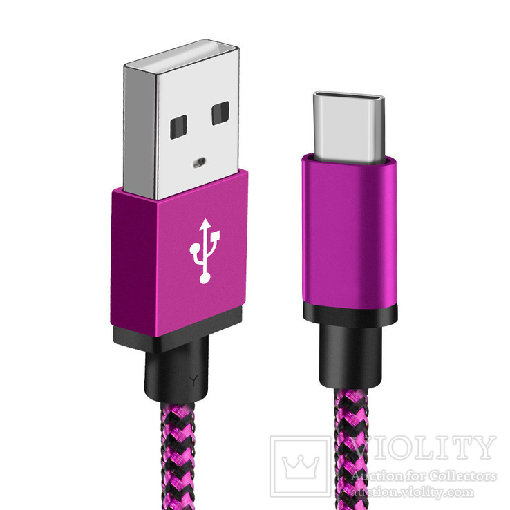 Кабель USB Type C, 1 м.   для быстрой зарядки  для передачи данных, фото №3