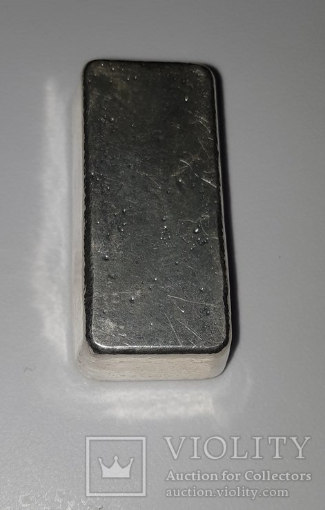 Серебро 999 пробы в литом банковском слитке 250 грамм Швейцария, фото №5