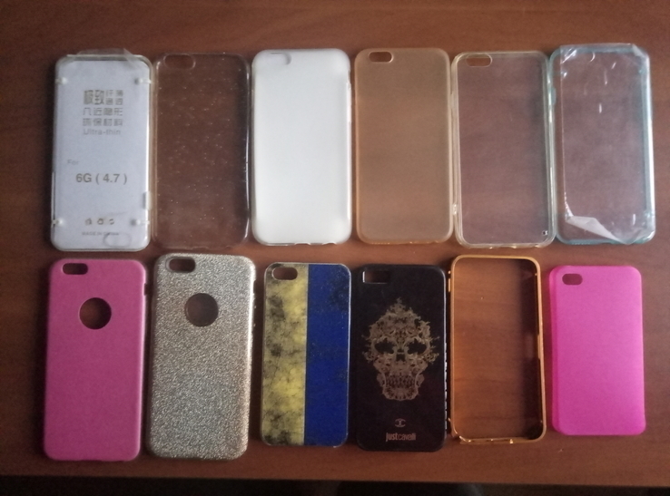 Etui na iPhone ' a 4,5,6,7 silikonowe i plastikowe (cena za wszystkie 14 sztuk)