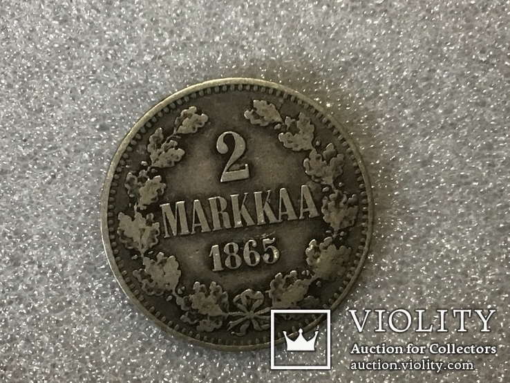 Русская Финляндия 2 марки 1865 год., фото №4