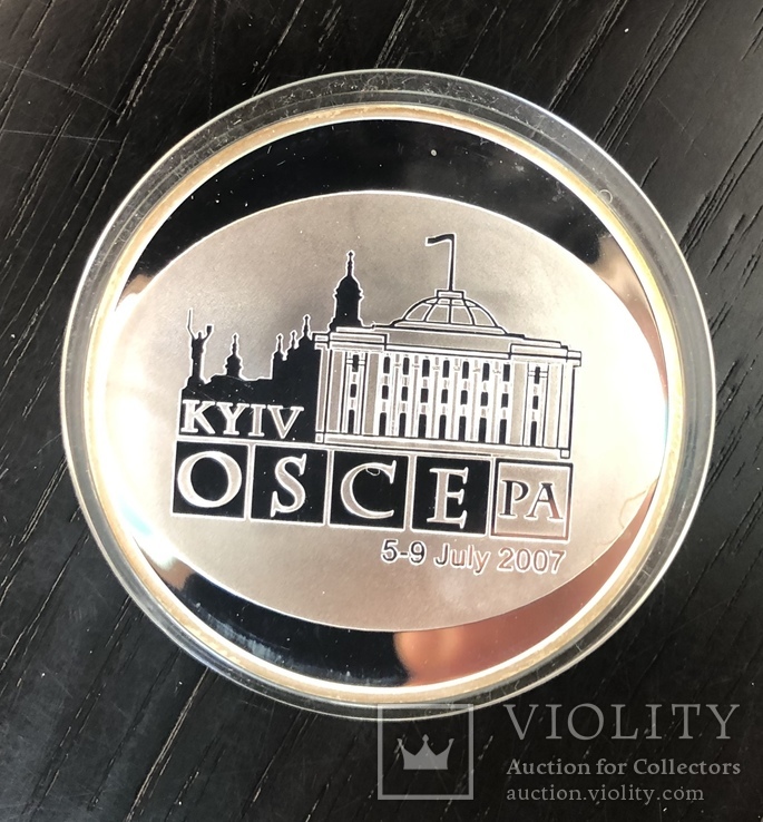 Медаль монетный двор НБУ серебро - ОБСЕ, фото №3