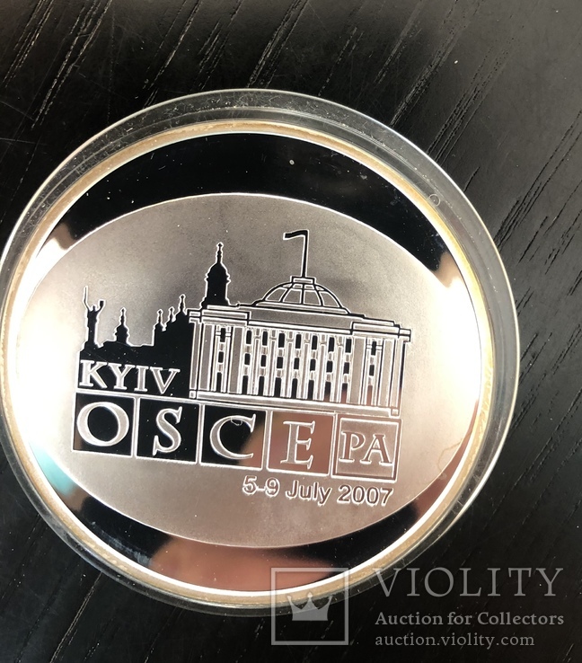 Медаль монетный двор НБУ серебро - ОБСЕ, фото №4