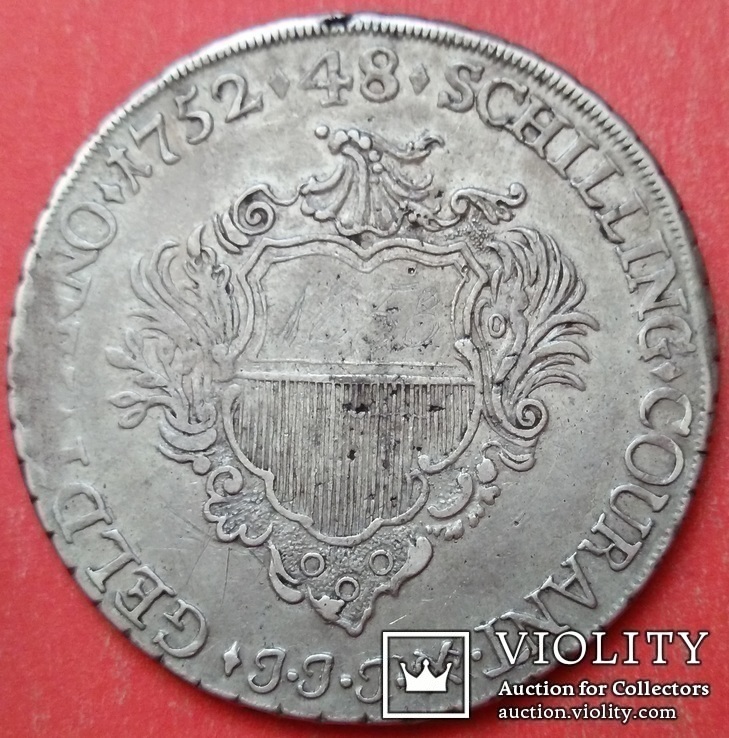 1 талер / 48 шиллингов 1752 год, Любек, Германия, фото №7