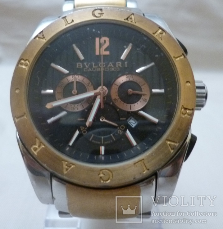 Bvlgari Calibro 303 хронограф. Копия., фото №4