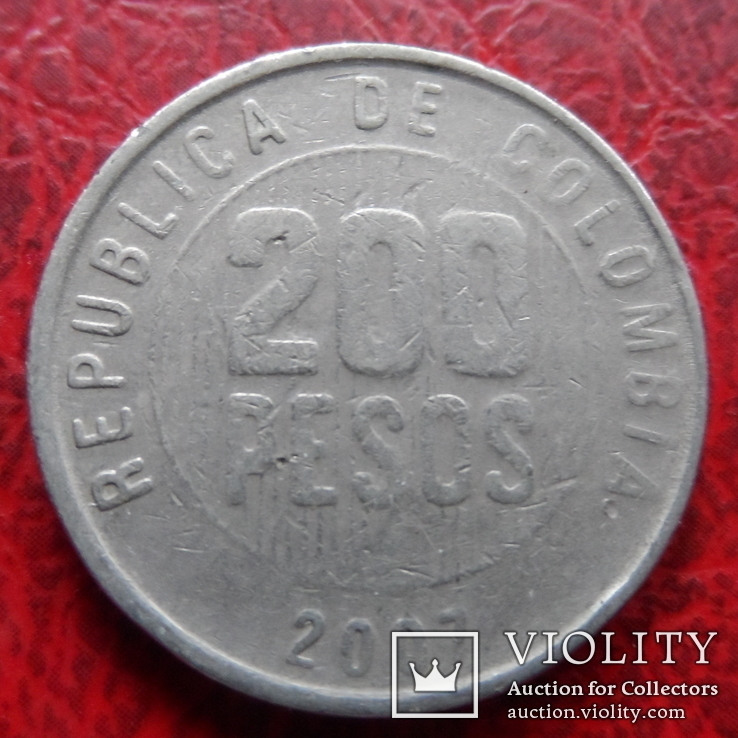 200 песос  2007  Колумбия   ($7.2.16)~, фото №2