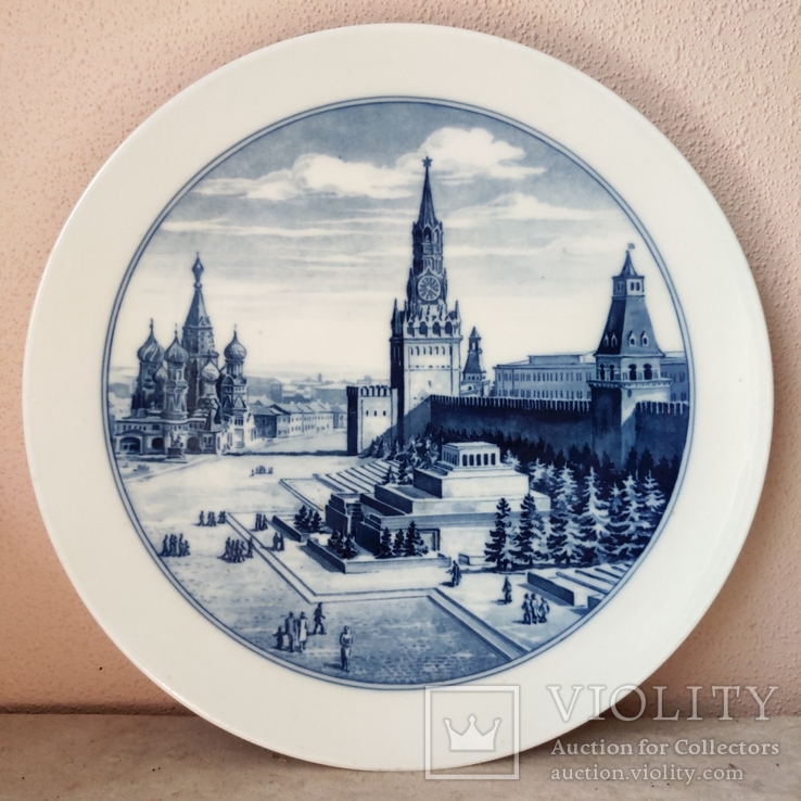 Настенная декор тарелка Московский старый Кремль, ф-ка "Meissen", 40-х годов ХХ века, фото №2