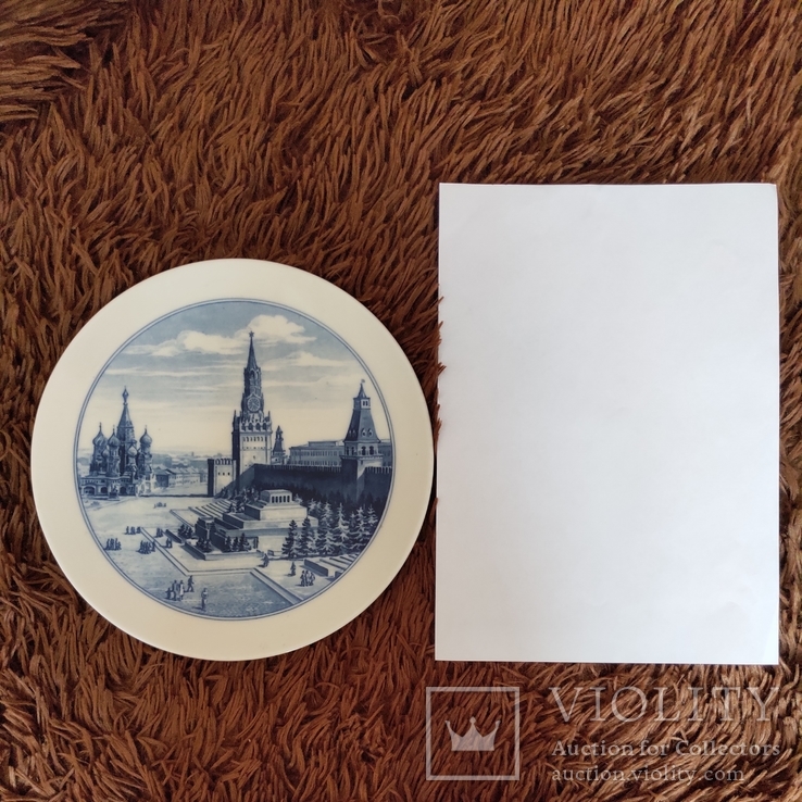 Настенная декор тарелка Московский старый Кремль, ф-ка "Meissen", 40-х годов ХХ века, фото №6