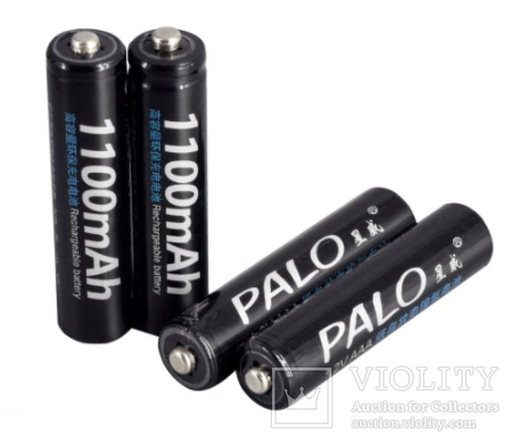 Аккумуляторы Palo ААА 1100 mAh 4 шт + футляр, фото №3