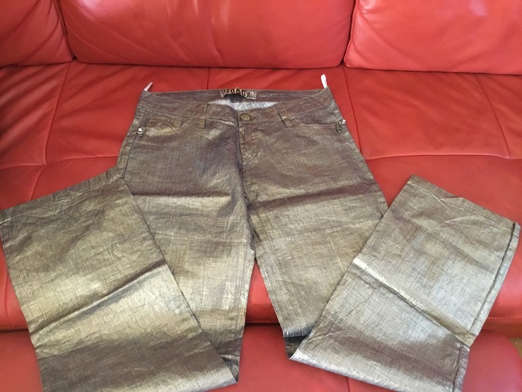 Золотые брюки DG, новые, фото №4