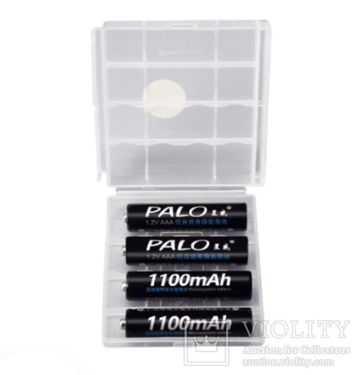 Аккумуляторы Palo ААА 1100 mAh 4 шт + футляр, фото №4