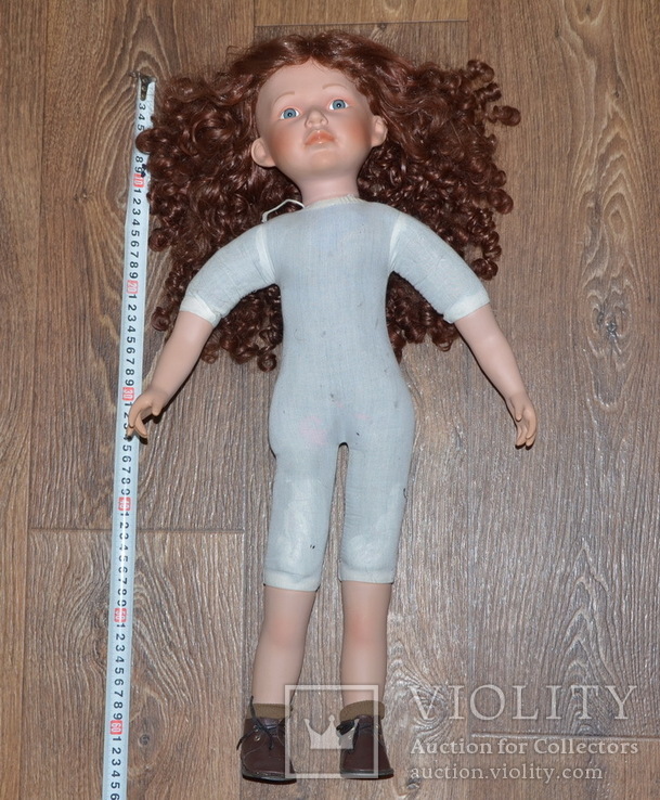 Большая (65см.) номерная фарфоровая кукла NJSF. Тяжёлая., фото №9