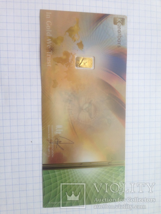 Слиток золота 999.9 0,1 гр. Лот №1, фото №7