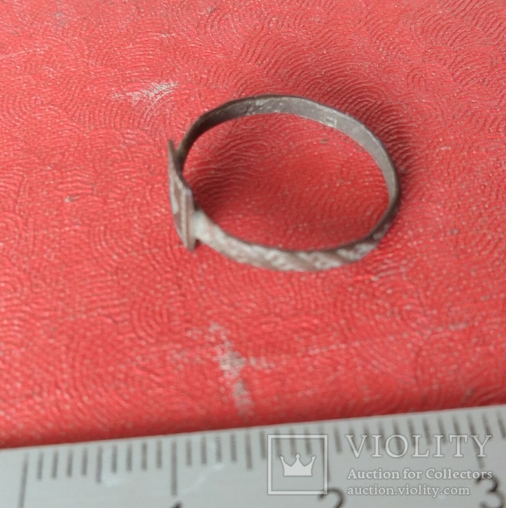 Перстень религиозный  с сердечком 19 век, фото №5