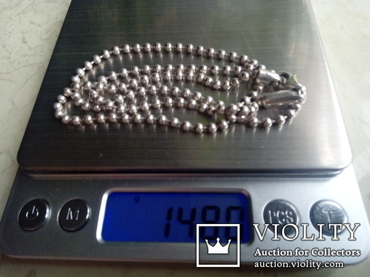 Ланцюжок срібний 925 фантазійного плетіння перлина 51 см