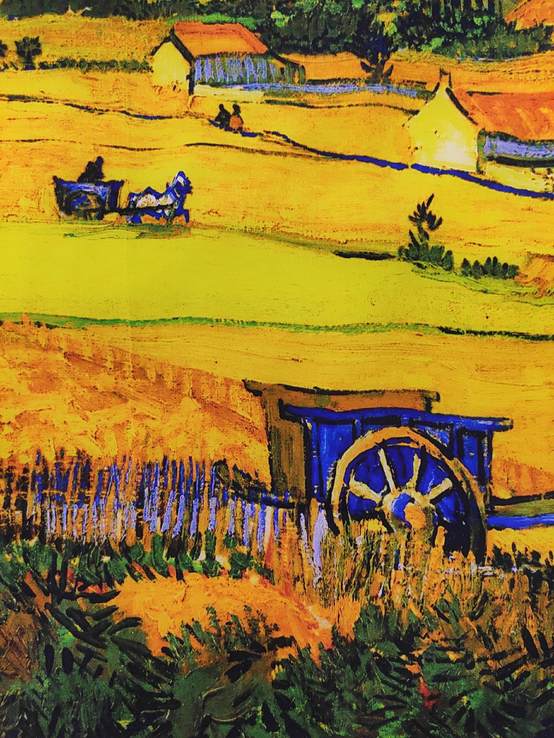 Платок ручная роспись Vincent van Gogh шов роуль шелк hand made, фото №3