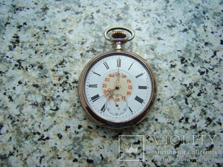 Часы карманные Швейцария ALPINA Union Horlogere 1900 г. серебро НА ХОДУ