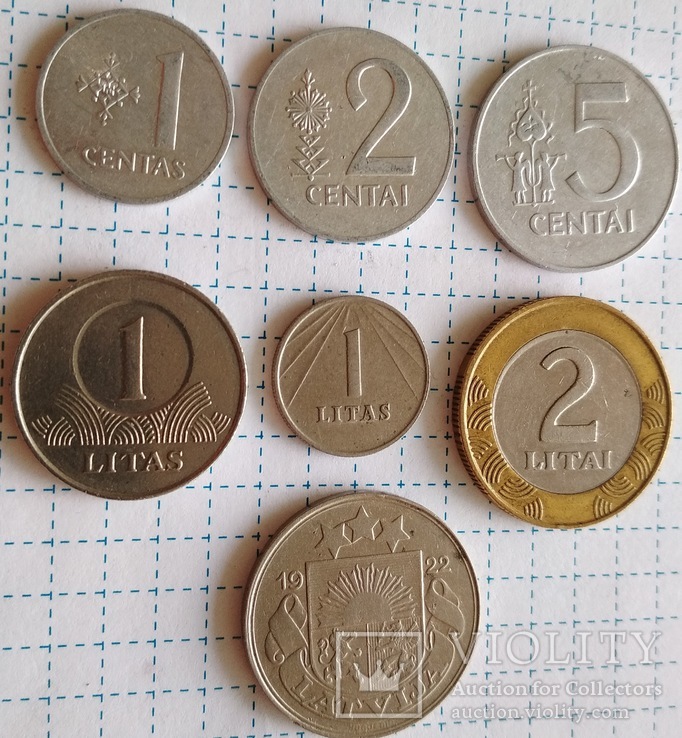 Монеты Латвии и Литвы