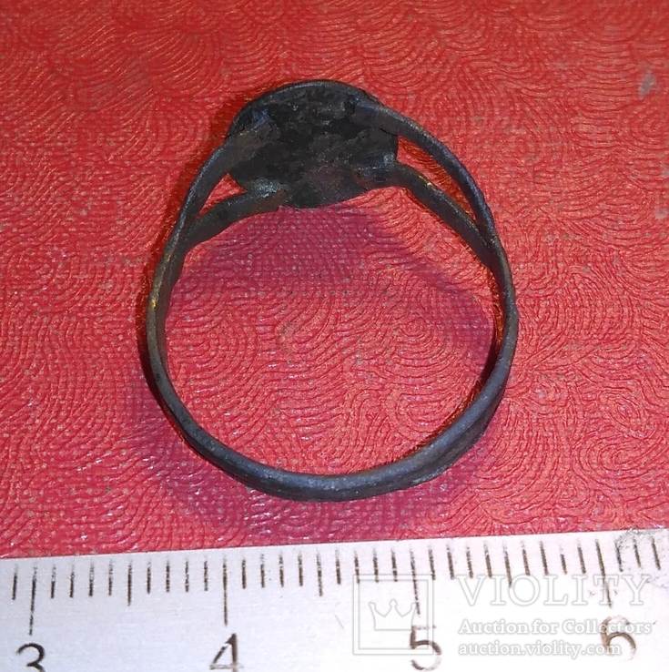 Перстень религиозный или свадебный два сердца  19 век, фото №4