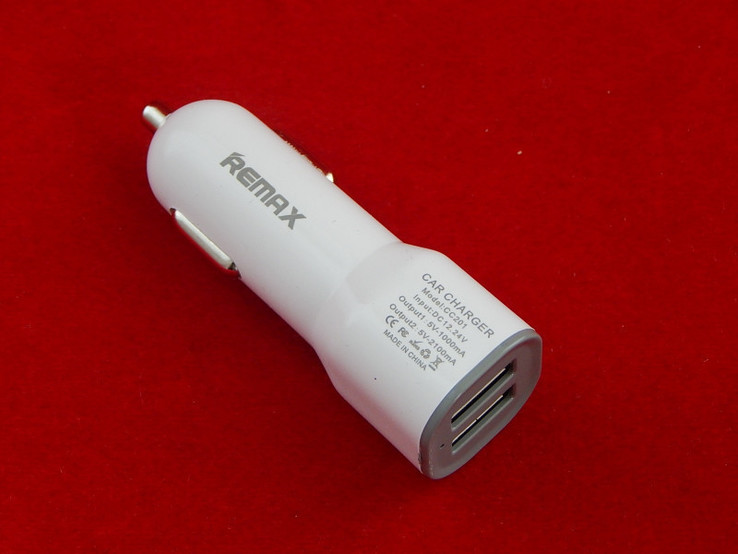 Авто-зарядное устройство в прикуриватель USB 2вых. 2.1A REMAX , адаптер, фото №6
