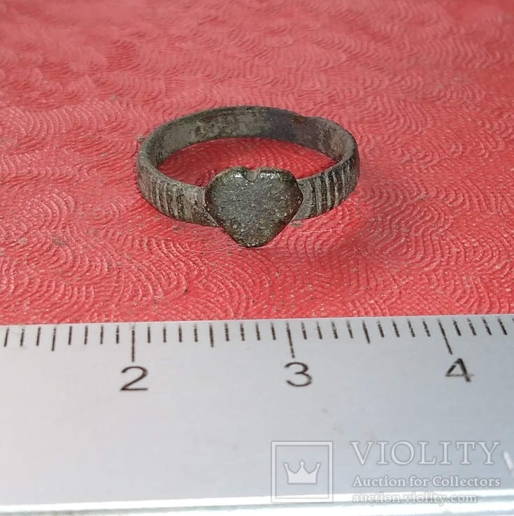Перстень сердечко 18-19 век, фото №2