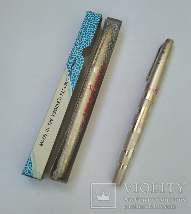 2 перьевые ручки, позолоченное перо, Китай (времен СССР), фото №2