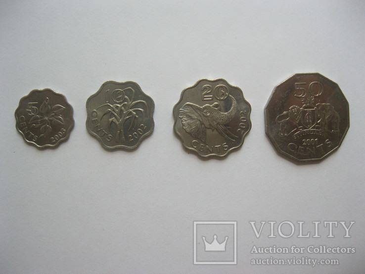 Свазиленд 5, 10, 25, 50 Cents 2001-2003, фото №2