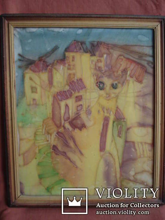 Картина батик " Рыжая Мириам" 30 Х 25 см., фото №2