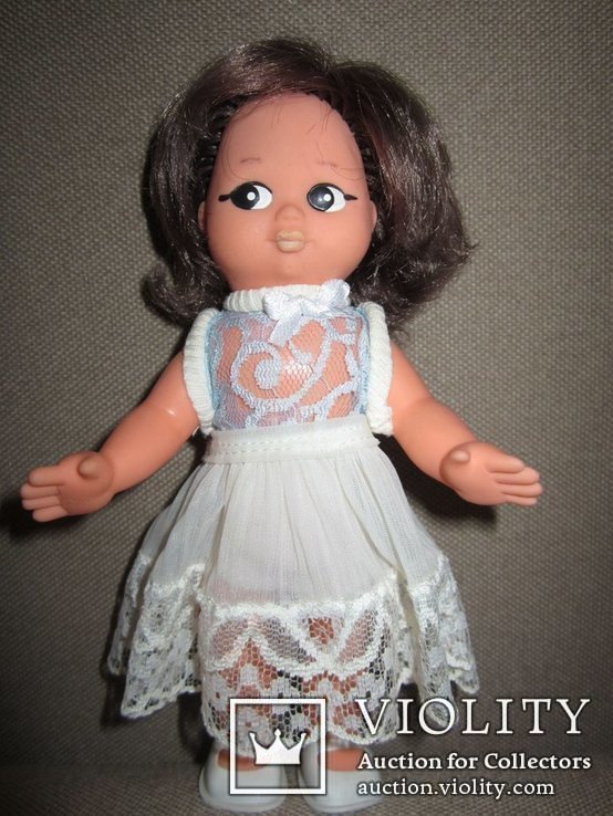 Кукла новая в гипюровом платье 18см ГДР, фото №2