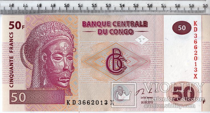 Конго. 50 франков 2013 года., фото №2